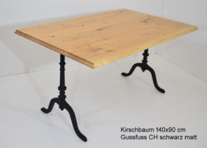 Beizentisch mit Gussfuss Swiss Made