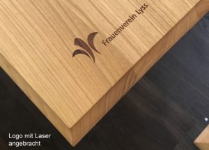 Beizentisch mit Lasergravur