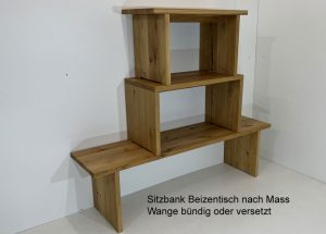 Sitzbank Massivholz nach Mass Swiss Made